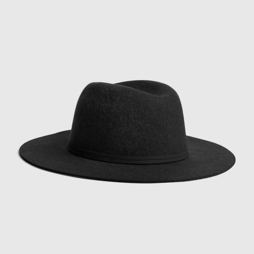 🆕Black Firm Brim Hat